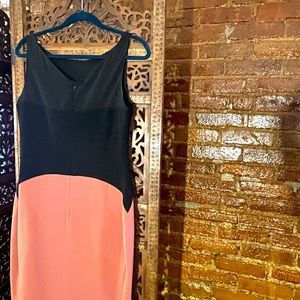 NWT REISS Odele Color Block Pencil Dress Black Brick